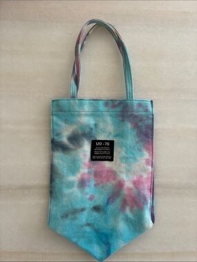 URBAN OUTFITTERS Tie-Dye Canvas Tote Bag with Patch